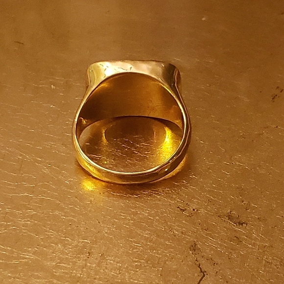 14K Gold Plated/.925 Sterling Silver Semi-Precious Stone Ring - Picture 3 of 5